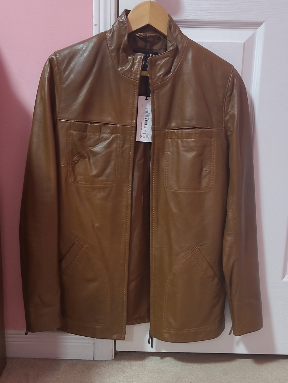 Perfect Fall Danier Brown Leather Bomber Jacket